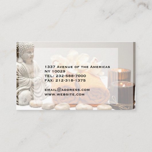 ウェルネススパ 名刺 (裏面)