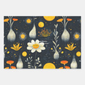 ウェルネスビジネスの落ち着く植物性デザイン ラッピングペーパーシート (正面3)