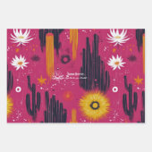 ウェルネスビジネスの落ち着く植物性デザイン ラッピングペーパーシート (正面3)