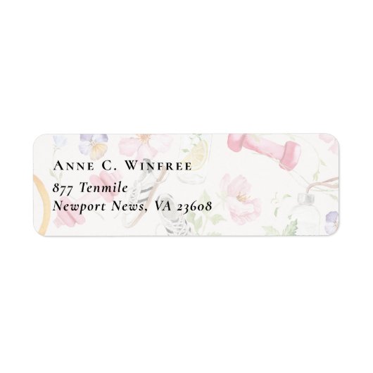 ウェルネスブランディング | フローラフィットネス差出人住所 ラベル (正面)