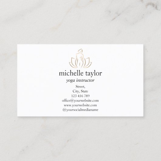 ウェルネスマッサージセラピースパヨガインストラクターコーチ 名刺 (裏面)