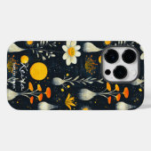 ウェルネスミニマリストフローラ暖黄&オレンジ Case-Mate iPhoneケース (裏面 (横))