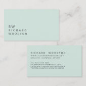 ウェルネスミ淡い色のントネームイニシャル|シンプル件 名刺 (正面/裏面)