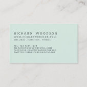 ウェルネスミ淡い色のントネームイニシャル|シンプル件 名刺 (裏面)