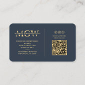 ウェルネスモダンコーチパーソナルトレーナーダークブルー 名刺 (裏面)