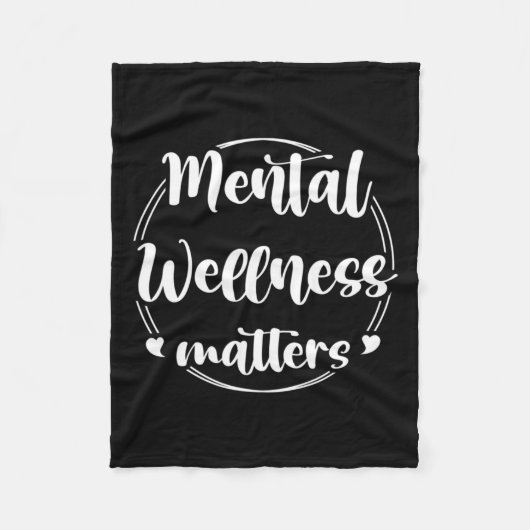 ウェルネス問題メンタルヘルス認識度サポート フリースブランケット (正面)
