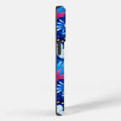 ウェルネス鮮やかスタイルはっきりしたフローラブルース&オレンジ Case-Mate iPhoneケース (裏面 / 右)