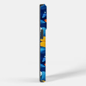 ウェルネス鮮やかフローラエレガンスブルー&オレンジ Case-Mate iPhoneケース (裏面 / 右)