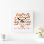 ウェルネス・ウェルネス スクエア壁時計 (ホーム)