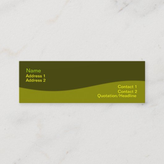 ウェルネス・ビジネス・カード スキニー名刺 (正面)