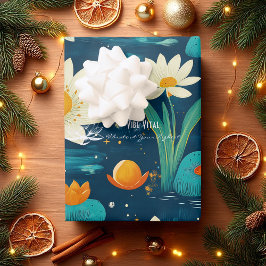 ウェルネス・ビジネス・プロダクトにおける穏やかな花柄 ラッピングペーパーシート