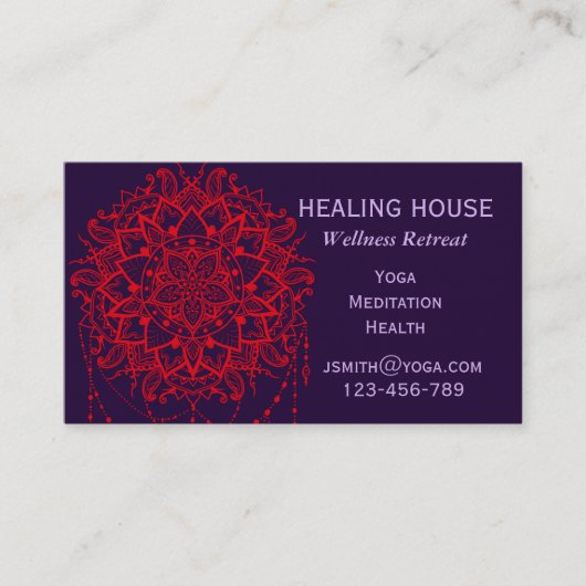 ウェルネス・ヘルス・リトリート曼荼羅 名刺 (正面)