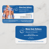 ウェルネス，手動セラピー，スポーツマッサージ，医療 名刺 (正面/裏面)