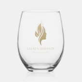 ウェルネス・美しい・ビジネスの宣伝用ロゴ ステムなしワイングラス (正面)