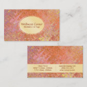 ウェルネス |金ゴールド、ステンドグラス 名刺 (正面/裏面)
