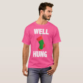 ウェルハング・面白いクリスマスストッキング・不快なクリスマス Tシャツ (正面フル)