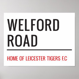 ウェルフォードロードスタジアム通りサイン ポスター