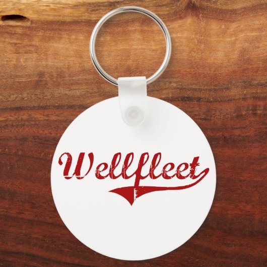 ウェルフリートクラシックマサチューセッツデザイン キーホルダー (正面)