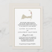 ウェルフリート岬コッドの地図 | 結婚s 招待状 (正面/裏面)