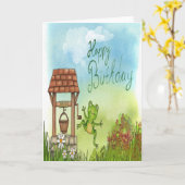 ウェルフロッグ誕生日カード カード (黄色い花)