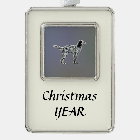 ウェルリンセッター シルバープレートフレームオーナメント (正面)