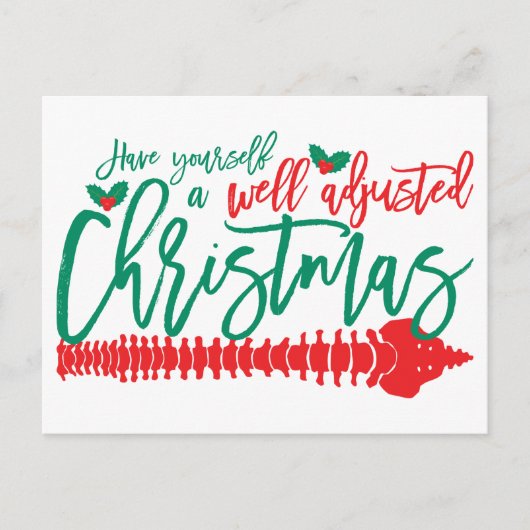 ウェル・アダプスト・クリスマス・カイロプラクティック シーズンポストカード (正面)
