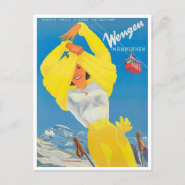 ウェンゲンスイスヴィンテージ旅行はがき ポストカード