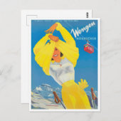 ウェンゲンスイスヴィンテージ旅行はがき ポストカード (正面/裏面)