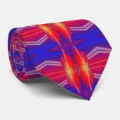 ウェンジング柄ネオン層抽象デザイン ネクタイ (ロール)