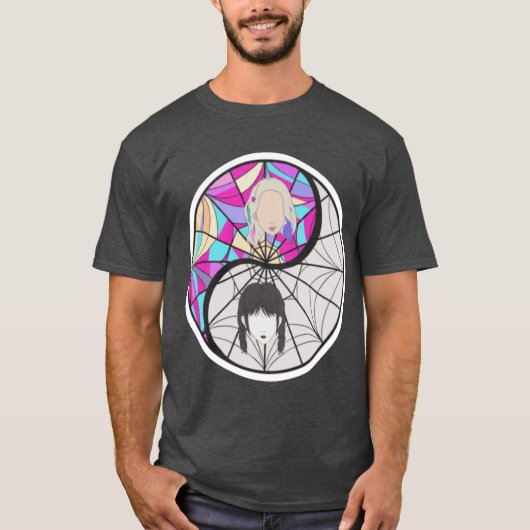 ウェンズデー・アダムス 高品質 レトロ Tシャツ (正面)