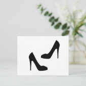 ウェンズハイヒールシューズのシルエット ポストカード (スタンド正面)