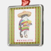 ウェンデリトプレミアムスクエアオーナメント+文字 メタルオーナメント (左)