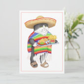 ウェンデリト猫スペインの誕生日フラットカード カード (スタンド正面)