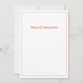 ウェンデリト猫スペインの誕生日フラットカード カード (裏面)