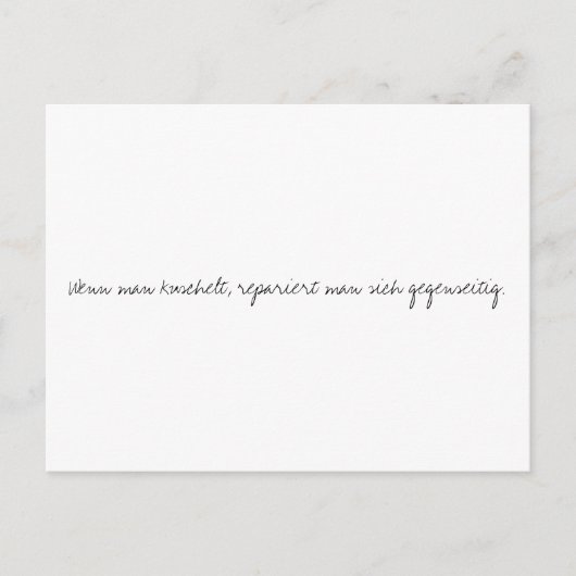 ウェンマンkuschelt、修理人の男sich gengsetig。 ポストカード (正面)