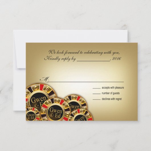 ウェン ラスベガス カジノ パーティー 出席確認 出欠カード (正面)