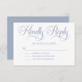 ウェーエレガントディミニマルングRSVP 出欠カード (正面/裏面)