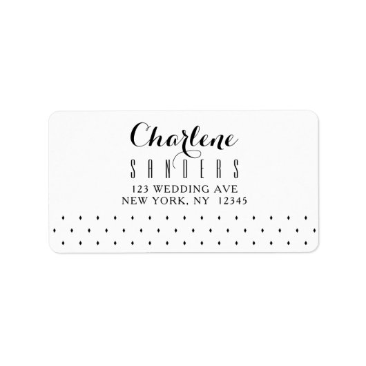 ウェーエレガントミニマルディングRSVP差出人住所ラベル ラベル (正面)