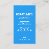 ウェーカラフルイストライプレインボーカスタムつるラベル 名刺 (裏面)