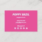 ウェーカラフルブストライプレインボーピはっきりしたンク 名刺 (裏面)