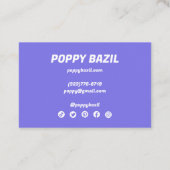 ウェーカラフルブストライプーレインボーはっきりした 名刺 (裏面)