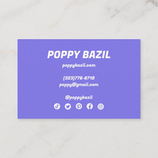 ウェーカラフルブストライプーレインボーはっきりした 名刺 (裏面)