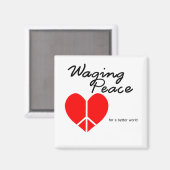 ウェージングピースハート磁石 マグネット (正面/裏面)
