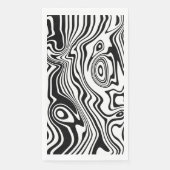 ウェーストライプ白黒ナプキンス (正面)