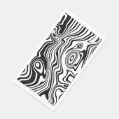 ウェーストライプ白黒ナプキンス (コーナー)