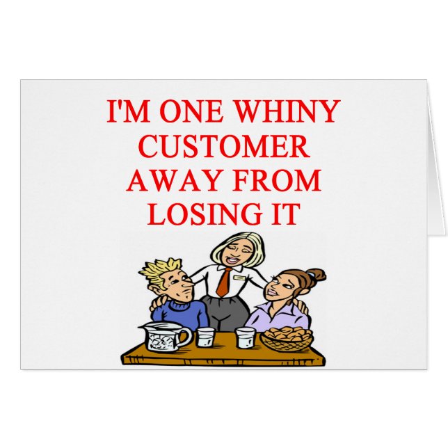 ウェートレスのcudtomerの冗談 (正面横)