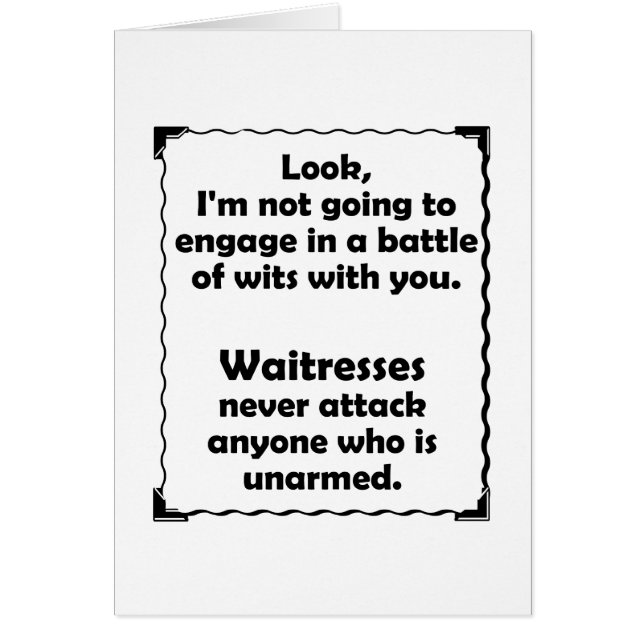 ウェートレス機知比べ (正面)