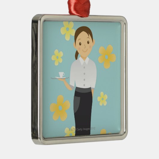 ウェートレス メタルオーナメント (右)