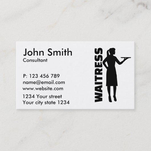 ウェートレス 名刺 (正面)