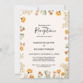 ウェードウエレガントワイルドフラワー春の結婚式披露宴 招待状 (正面)